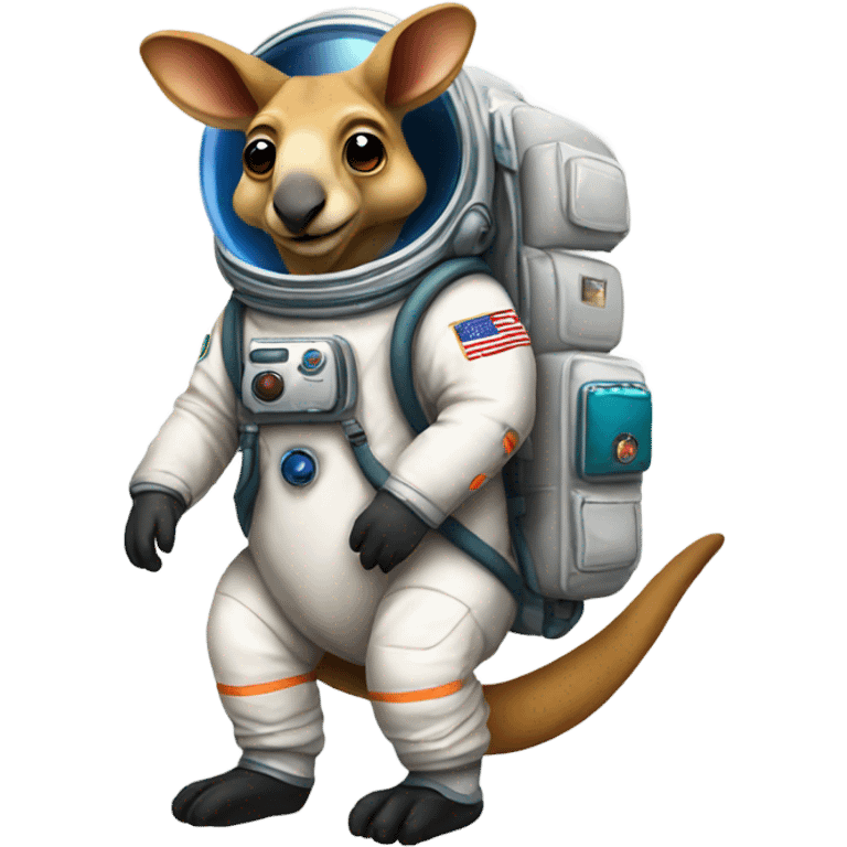 Kangaroo wearing a spacesuit emoji