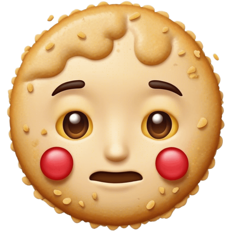 An emoji with crumbs on its face emoji