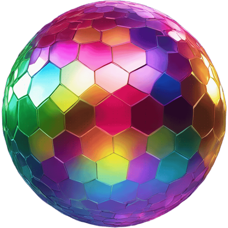 Multicolour disco ball emoji