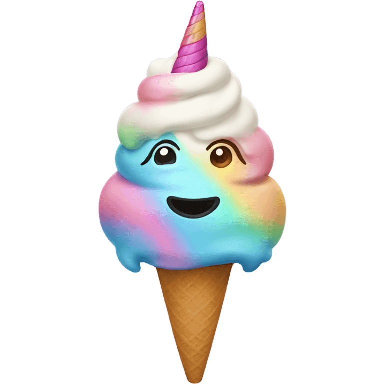 Unicorn ice cream emoji