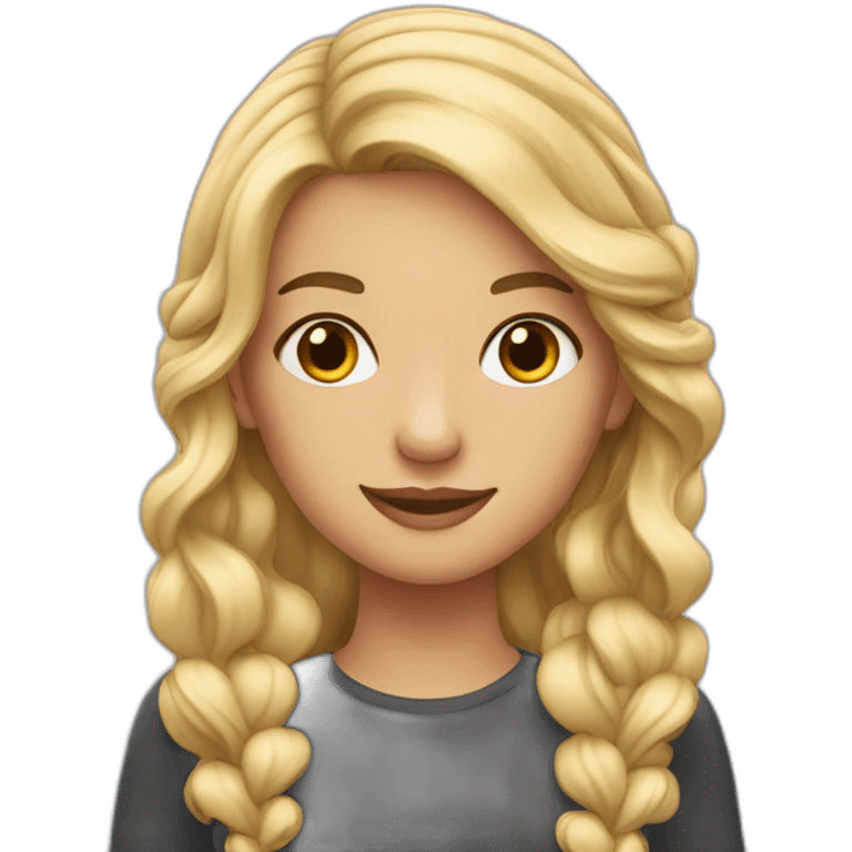 Beautiful Blonde girl with brades  emoji