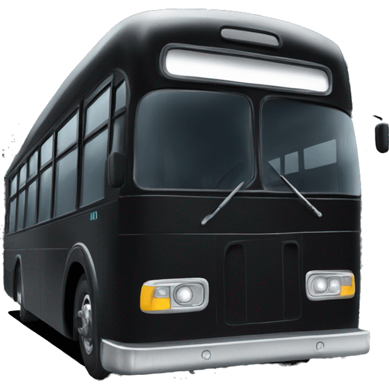 Very shiny black bus real  emoji