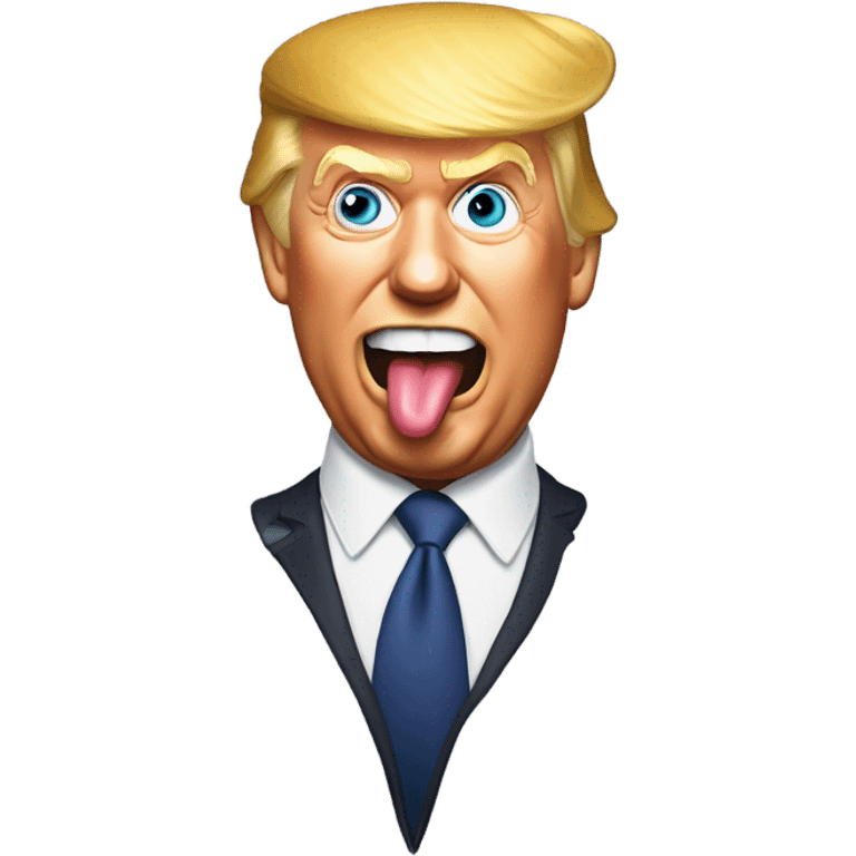 Donald trump sticking tounge out emoji