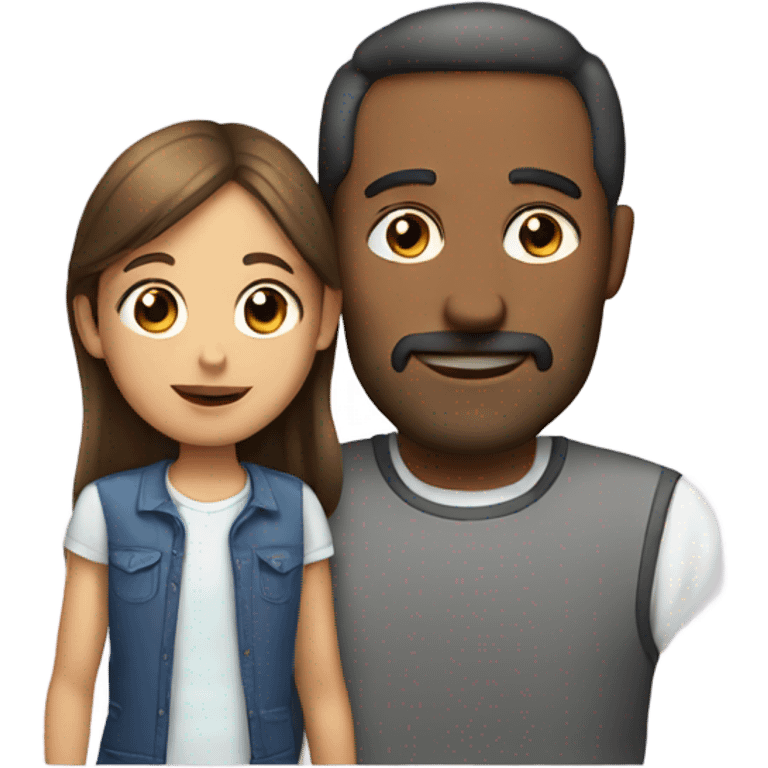 Father with girl emoji