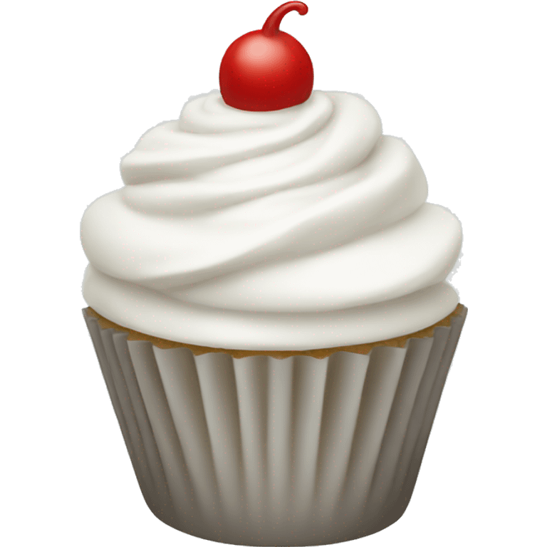 white cupcake emoji