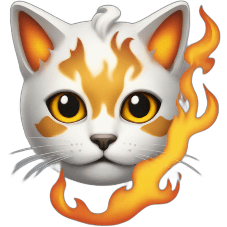 DevOps cat on fire emoji