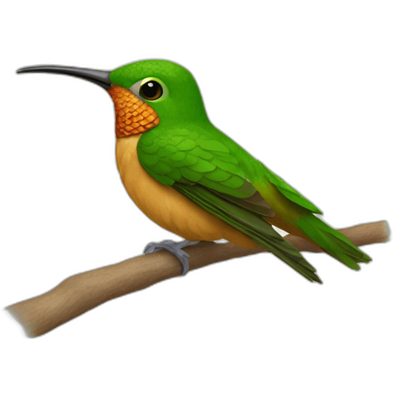 emoji de un colibrí en su nido con los ojos cerrados  emoji