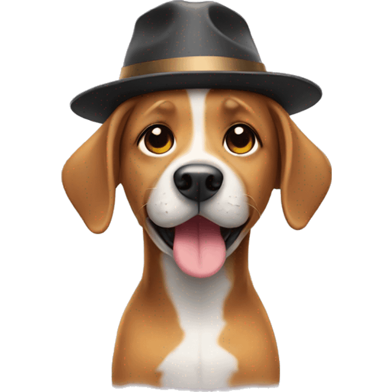 dog with hat emoji