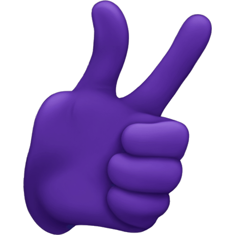 purple call me hand emoji