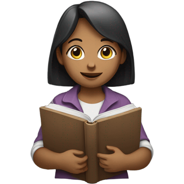 girl with a book emoji