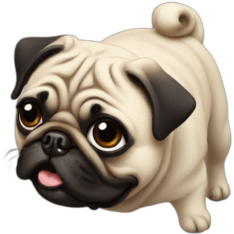 Pug-happy emoji