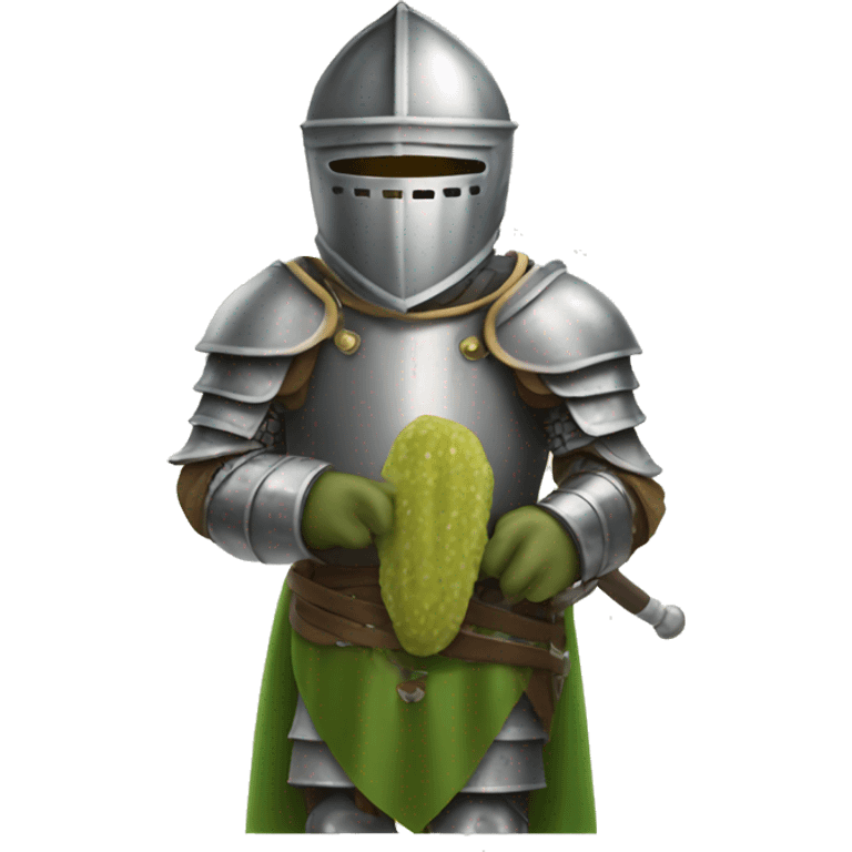 Knight eating pickle emoji