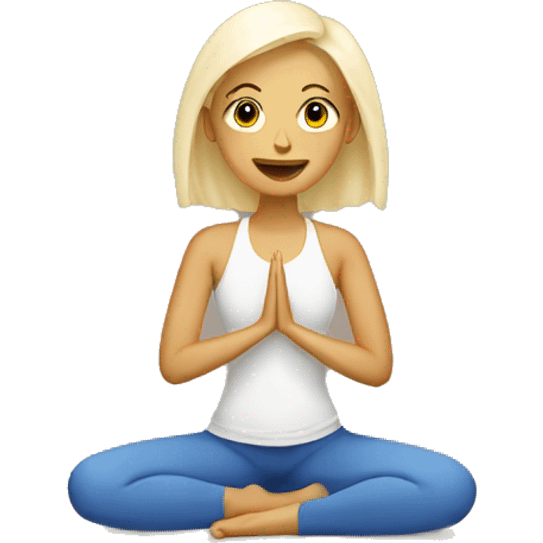 A cream yoga mat emoji