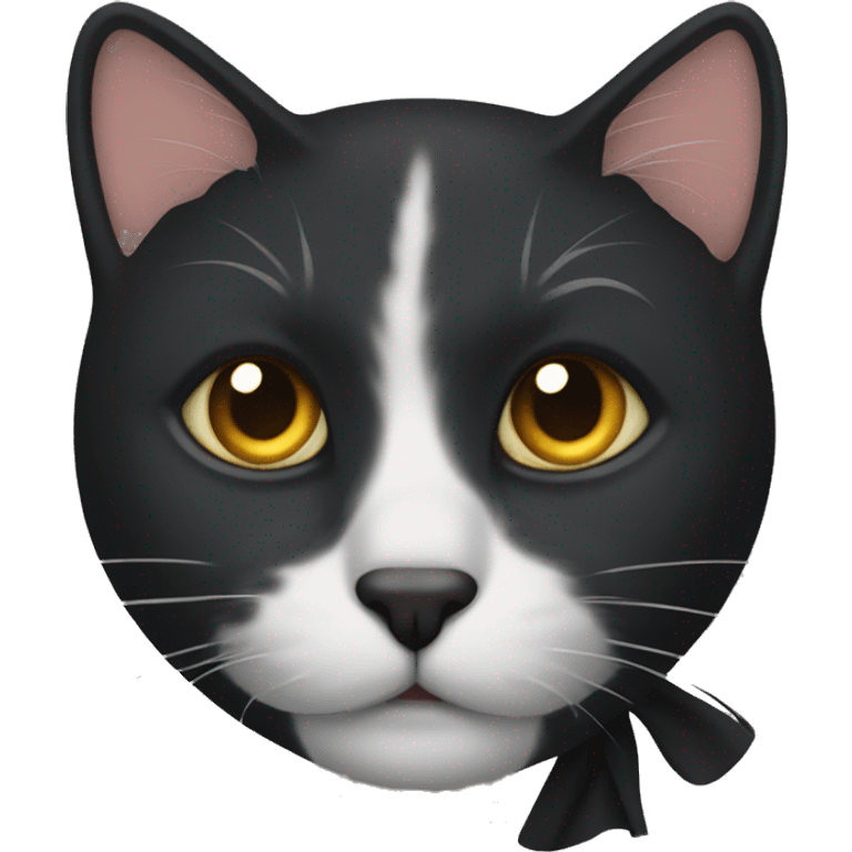 Un gato negro durmiedo emoji