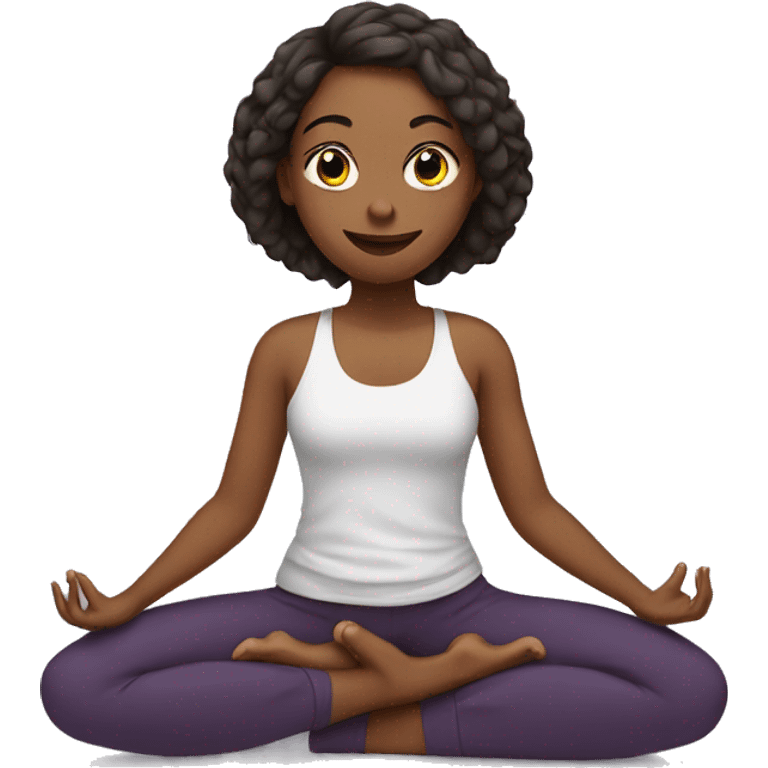  Girl doing yoga emoji