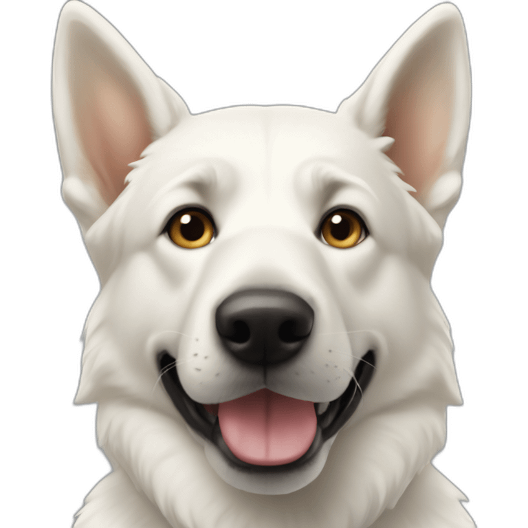 white German shepper dog emoji