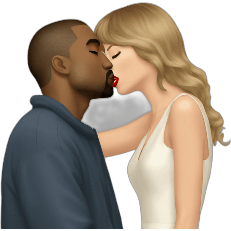 Kanye west kissing taylor swift emoji