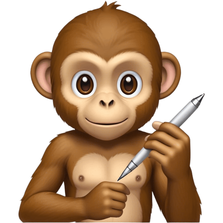 Monkey and Pen hybrid emoji