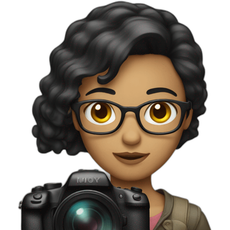 photographer with short black hair emoji