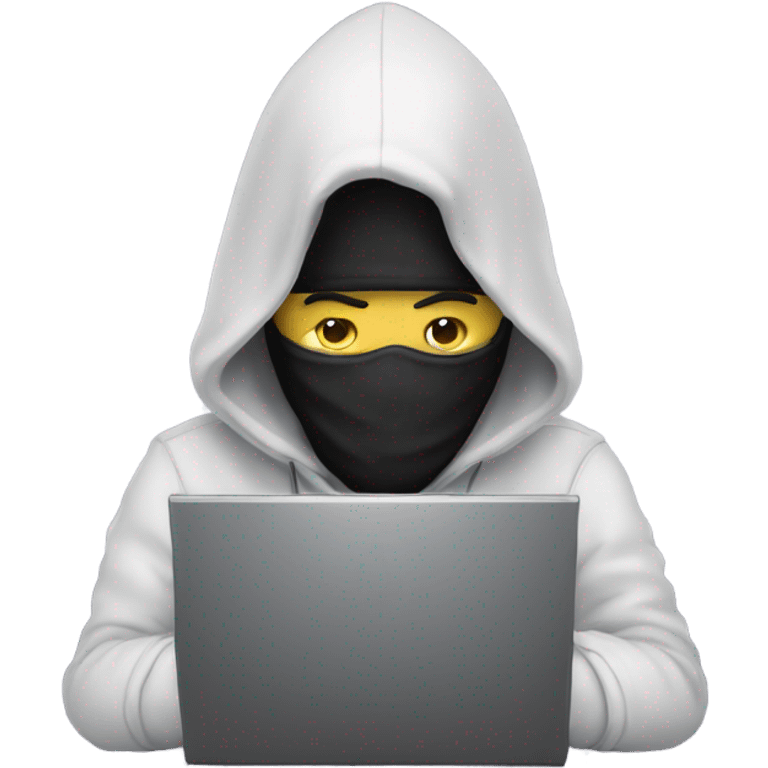 Hacker working on a computer emoji