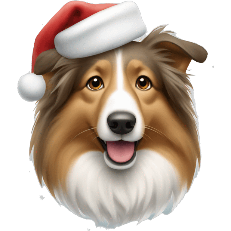 shetland sheepdog christmas emoji