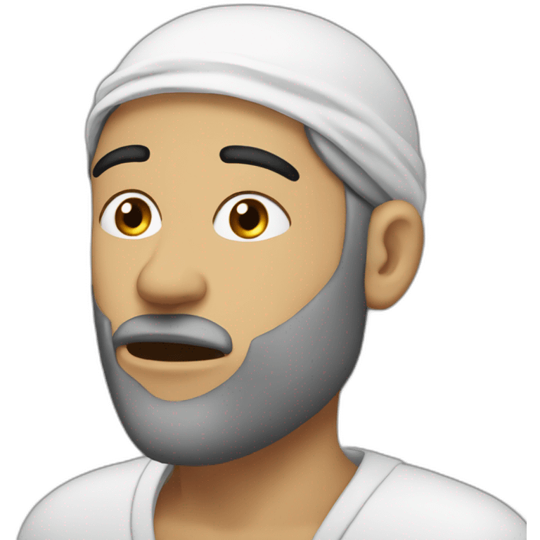 Muslim guy disappointed with and on face knocking head emoji