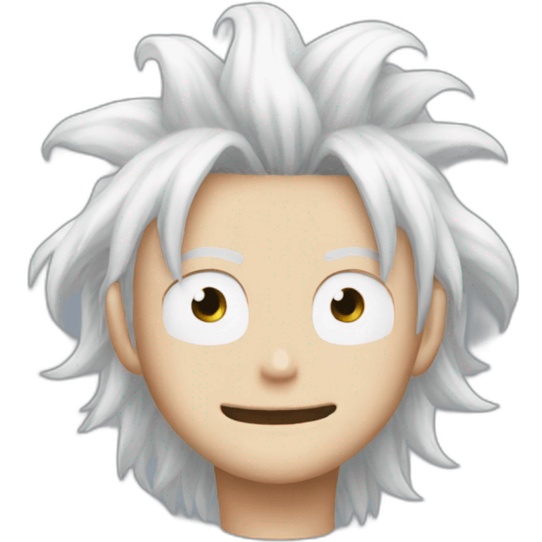 luffy white cloudy hair emoji