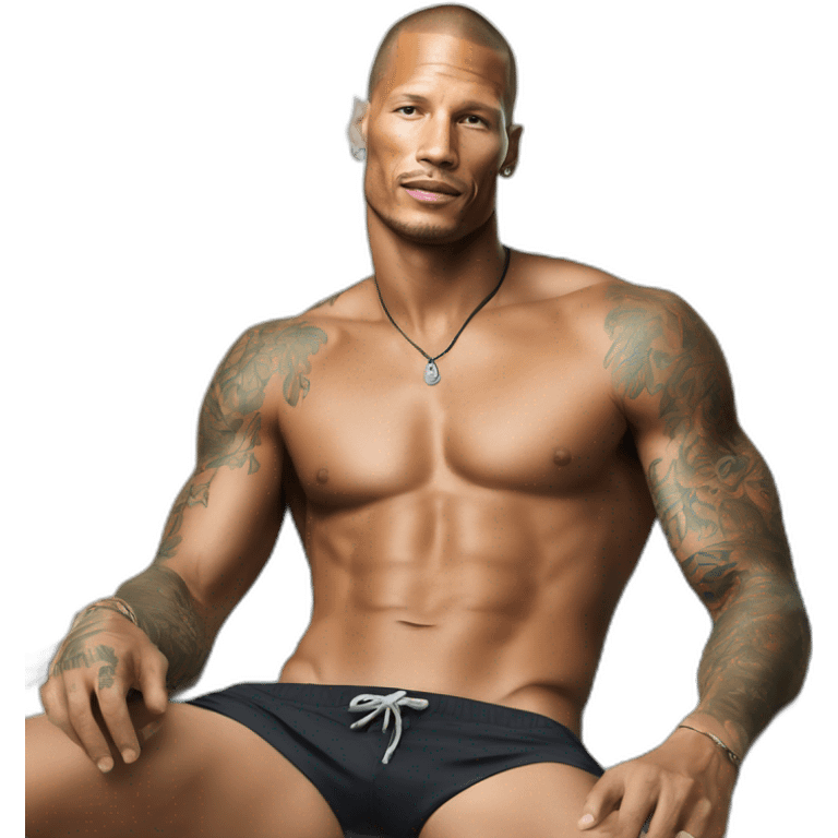 Jeremy Meeks as a beach bum emoji