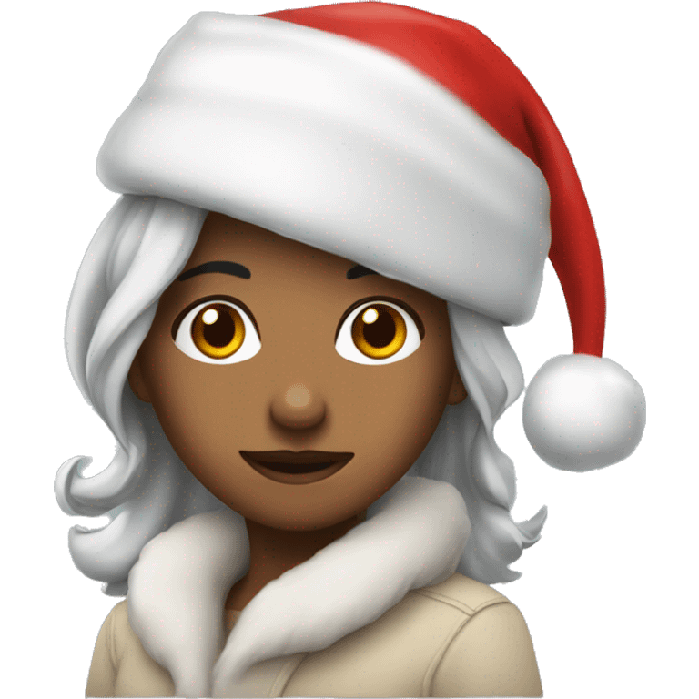 sabrina carbenter with santa hat emoji