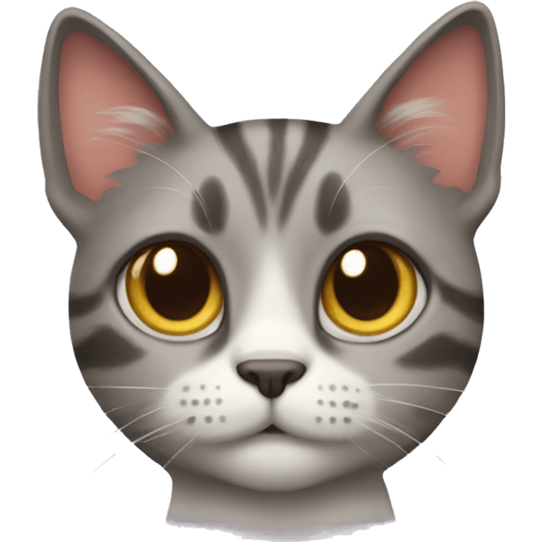 Cartoon cat portrait closeup emoji