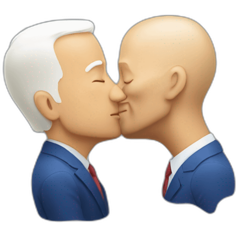 Vladimir Zelenskiy kissing Joe Biden emoji