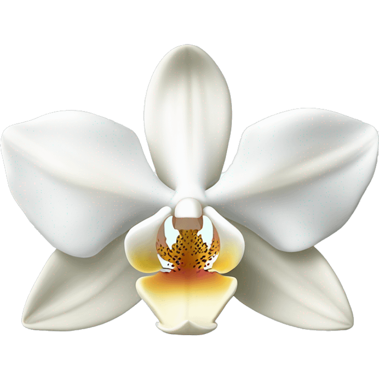 White orchid flower emoji