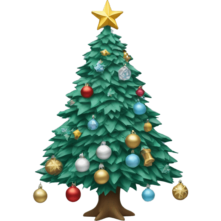 christmas tree with manchester city ornaments  emoji