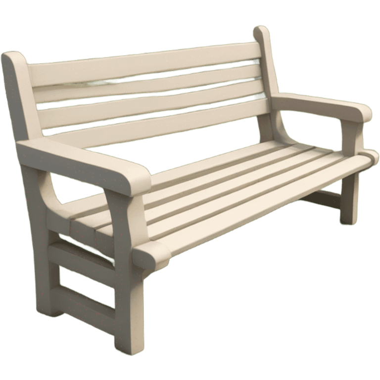 garden bench front view emoji