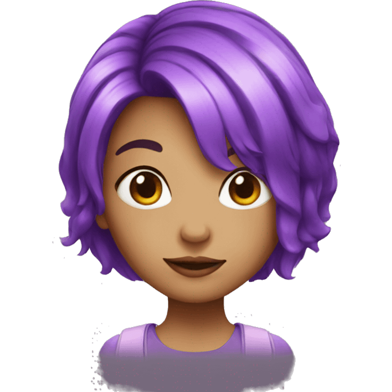 girl purple hair emoji