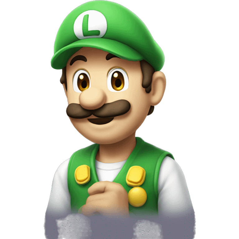 Luigi giggles emoji