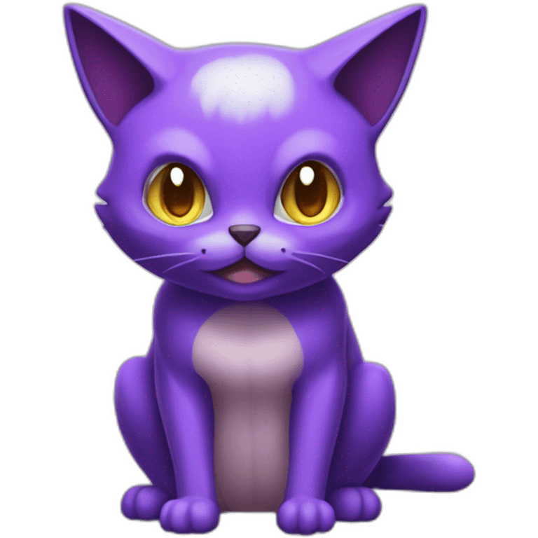 Sitting-Melting-poison-type-pokemon-purple-cat emoji