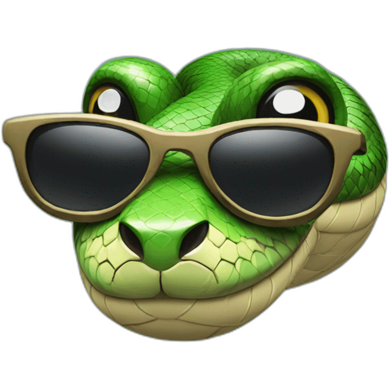 snake with sunglasses emoji