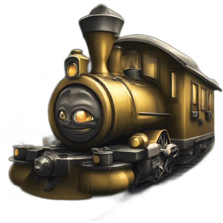 Little train with 6 Dom Perignon emoji