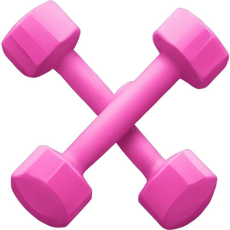 pink gym dumbbells emoji