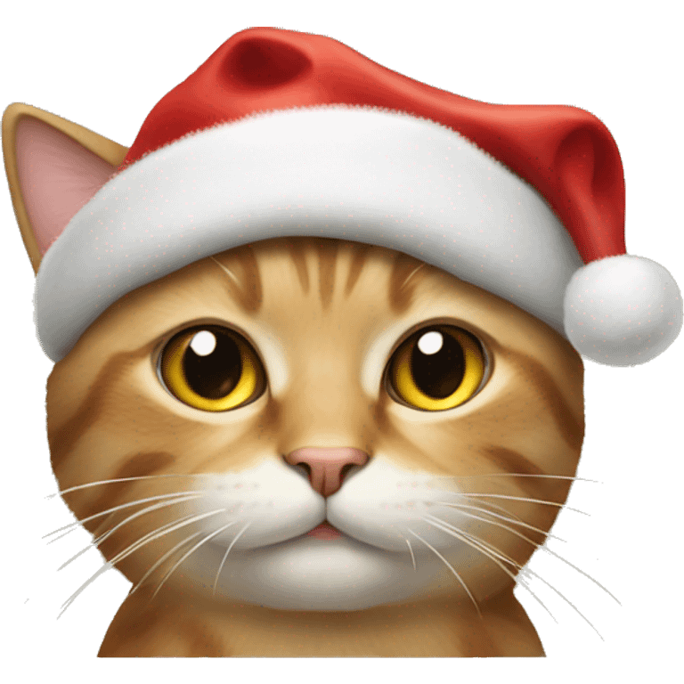 Cat with crismas hat emoji