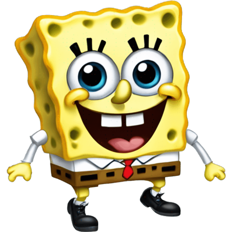 Cartoonish SpongeBob cute and happy SpongeBob SquarePants  emoji