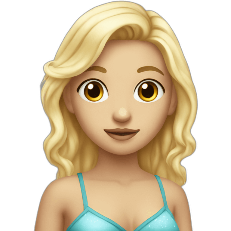 nudiest perfect cute blonde girl standing on the beach dressing emoji