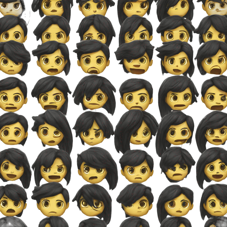 long black hair boy attitude  emoji