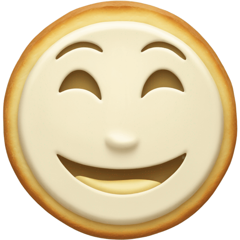 Super happy Brie cheese emoji