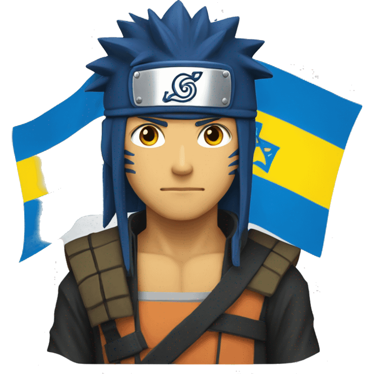 naruto with ukraine flag emoji