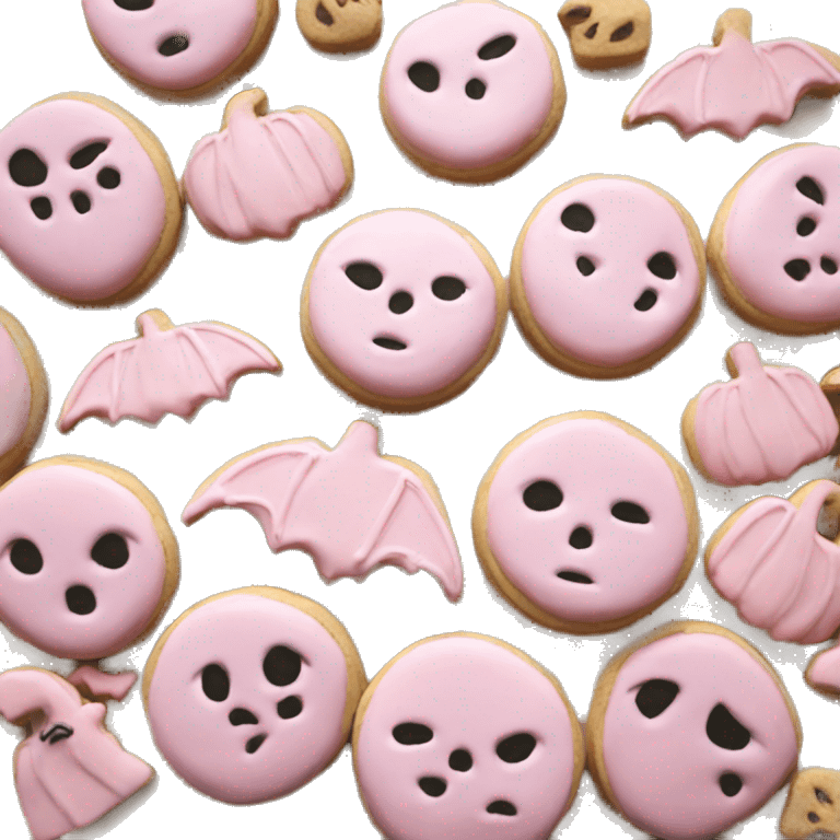 Light pink Halloween cookies  emoji