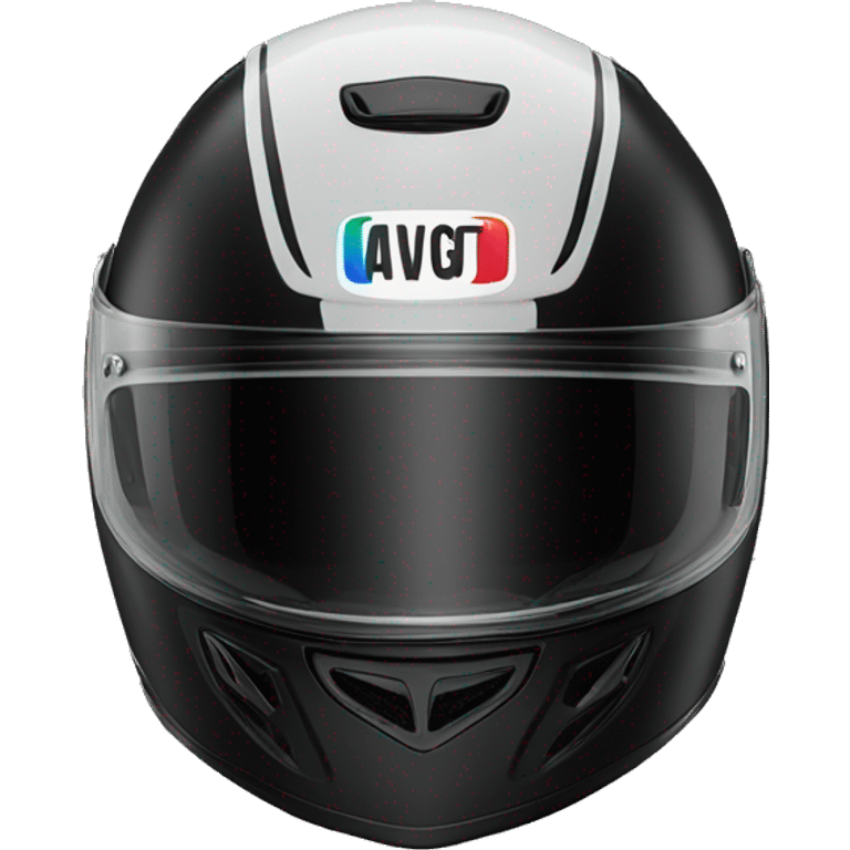 black AGV bike helmet emoji