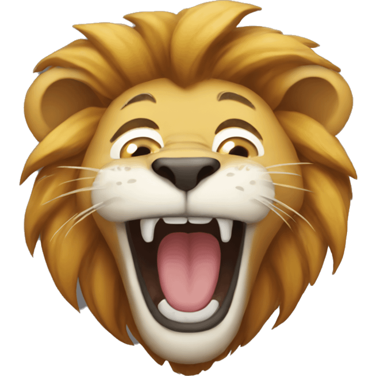 Lion laughing with tears emoji