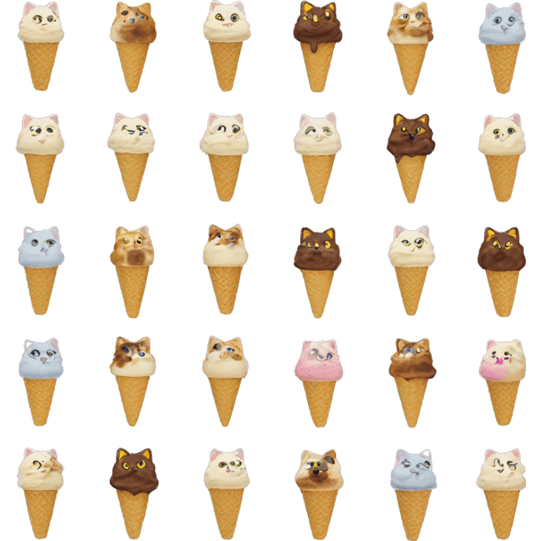 Cats it ice cream  emoji